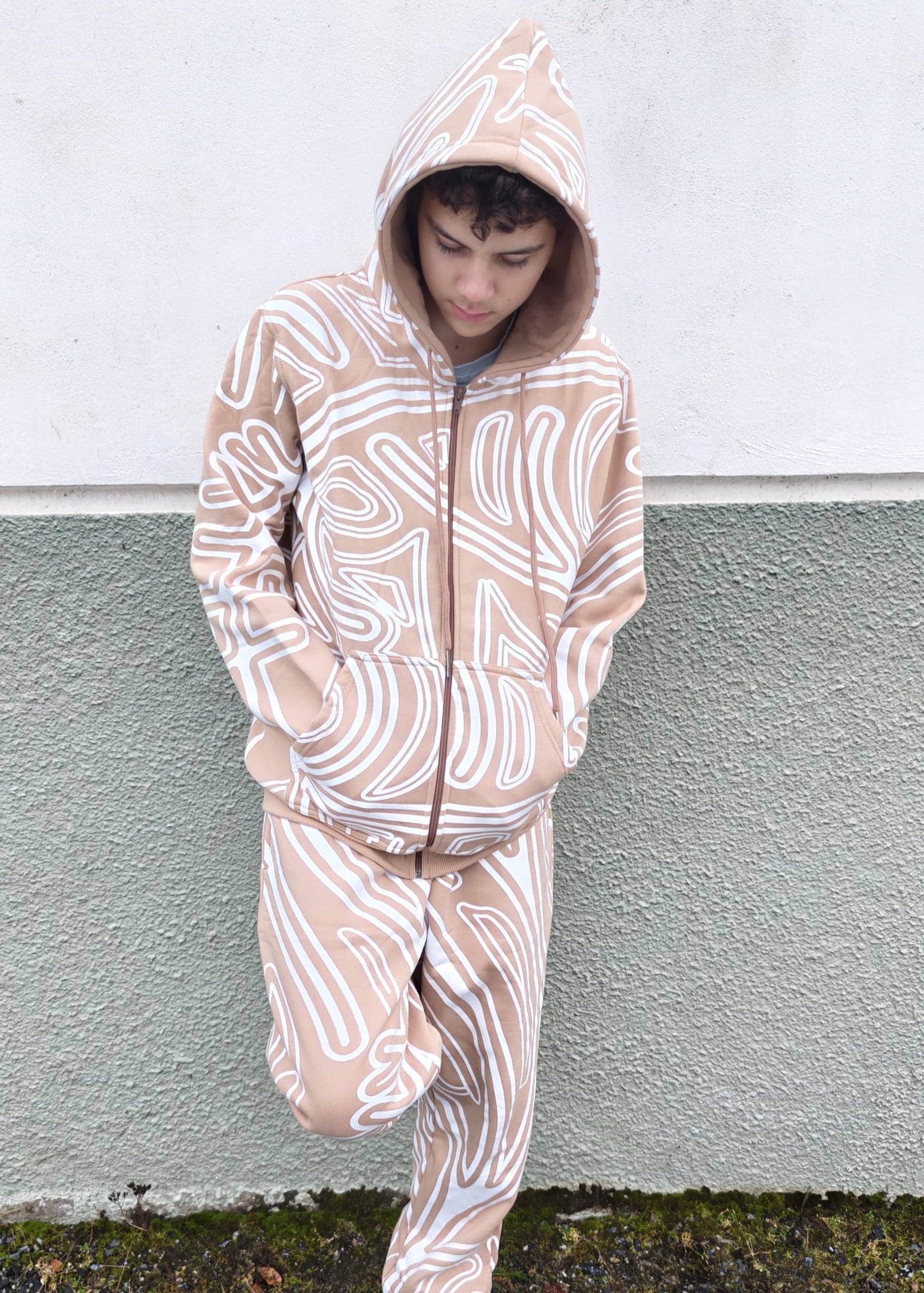 TULOSSA!!! "NIGHTLINE" BEIGE HOODIE